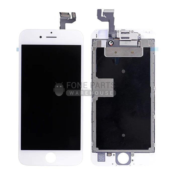 For IPhone 6S Replacement LCD Screen Assembly with Touch Digitizer and Frame [True Tone] [White]