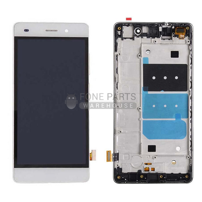 For Huawei P8 Lite Lcd Screen with Touch Digitizer in [White] [With frame]