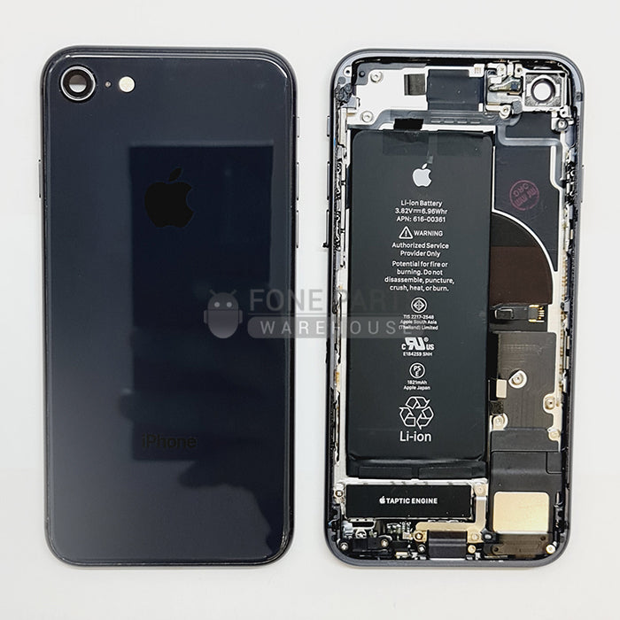 For IPhone 8 Genuine Housing With Parts With Battery in [Black] [Grade A Condition Taken From 14 Days Used Phone]