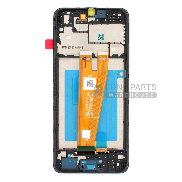 For A04 (SM-A045) LCD Screen With Touch Digitizer Assembly and Frame (Genuine Service Pack)