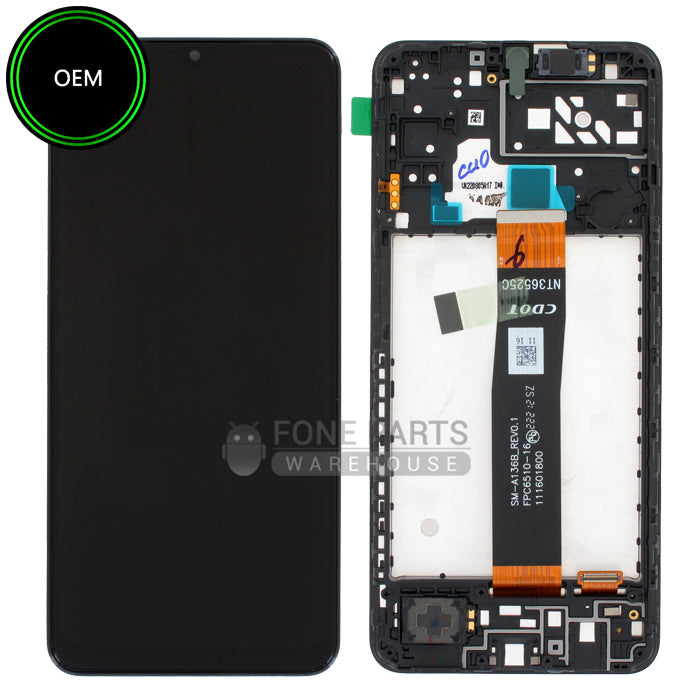 For A04s (SM-A047) LCD Screen With Touch Digitizer Assembly and Frame (OEM)