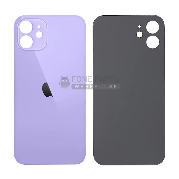 For IPhone 12 Replacement Rear Cover Glass [Purple]