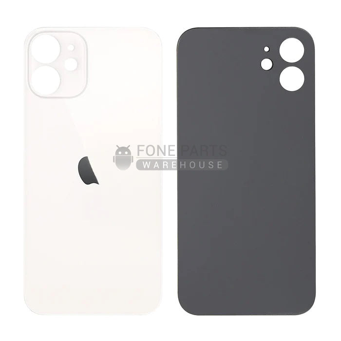 For IPhone 12 Replacement Rear Cover Glass [White]