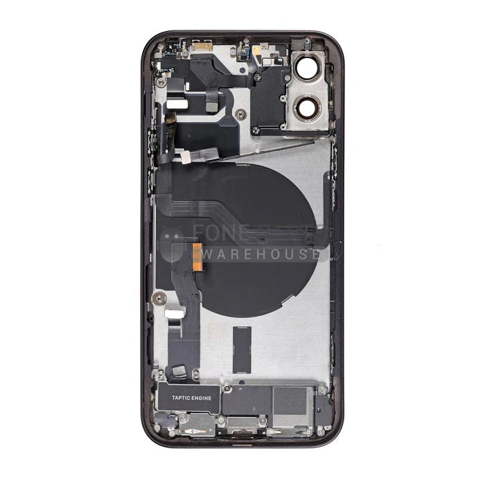 For IPhone 12 Genuine Housing With Parts in [Black] (Grade A Condition Taken From 14 Days Used Phone)