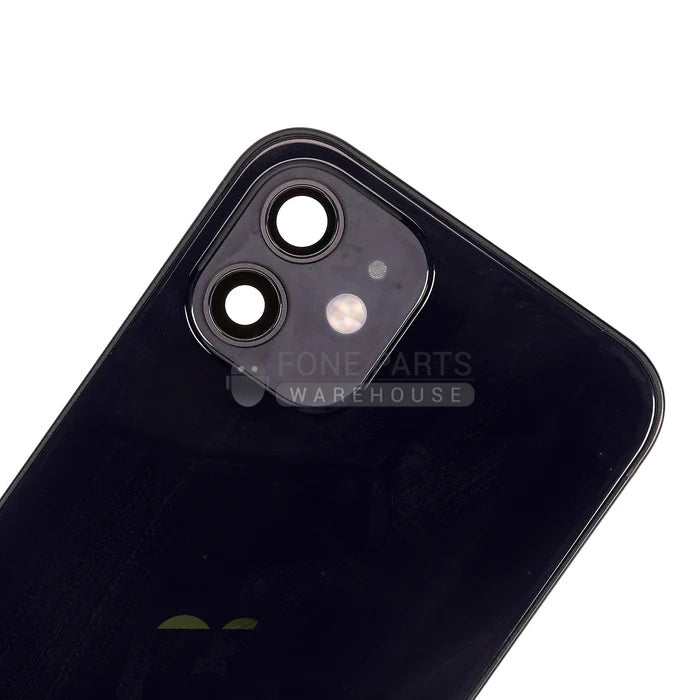 For IPhone 12 Genuine Housing With Parts in [Black] (Grade A Condition Taken From 14 Days Used Phone)