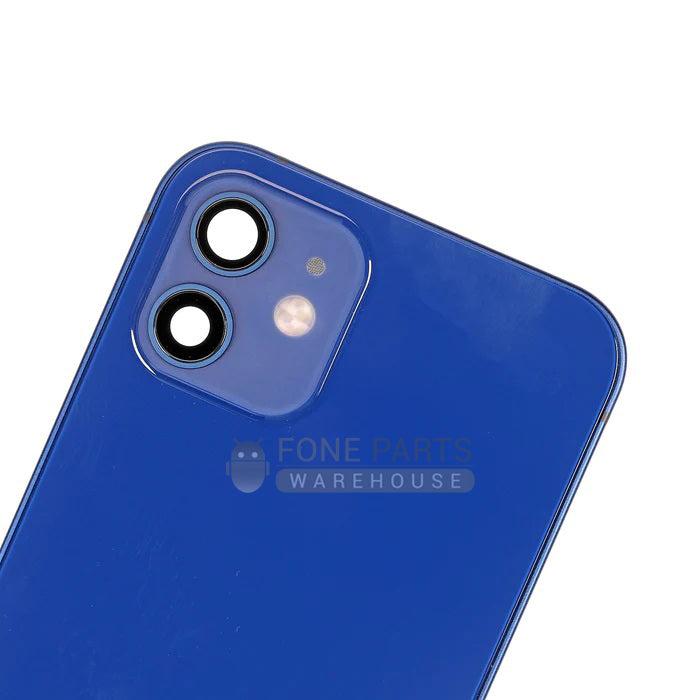 For IPhone 12 Genuine Housing With Parts in [Blue] (Grade A Condition Taken From 14 Days Used Phone)