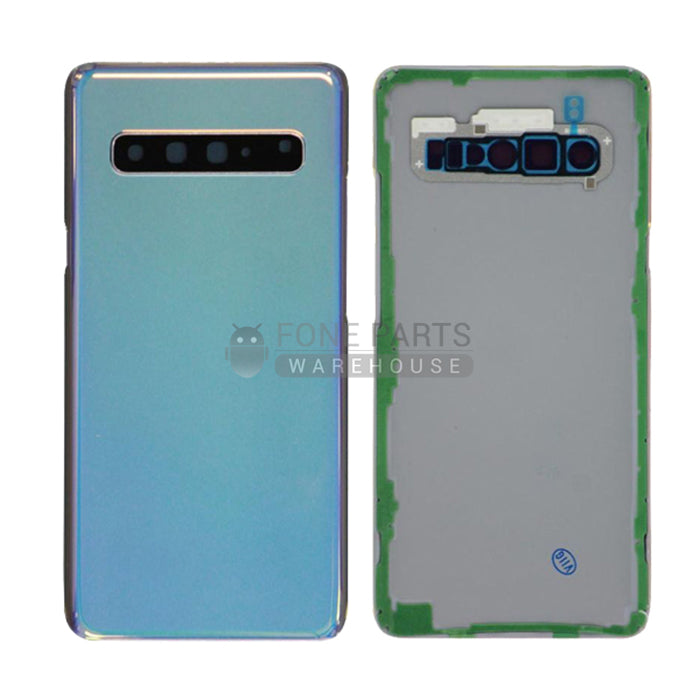 For Galaxy S10 5G (G977) Replacement Battery Back Cover with Lens [Crown Silver]