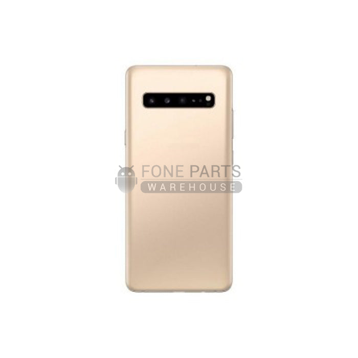 For Galaxy S10 5G (G977) Replacement Battery Back Cover with Lens [Gold]