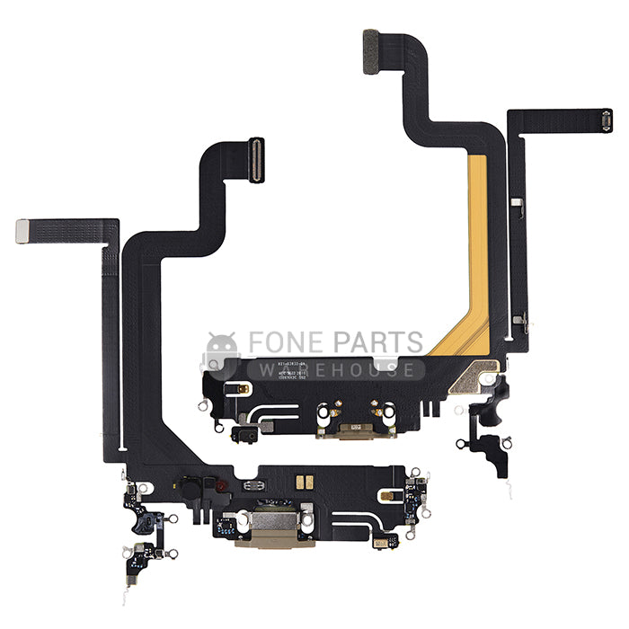 For IPhone 14 Pro Max Genuine Charging Port Flex Cable[Gold]