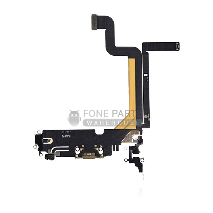 For IPhone 14 Pro Max Genuine Charging Port Flex Cable[Gold]