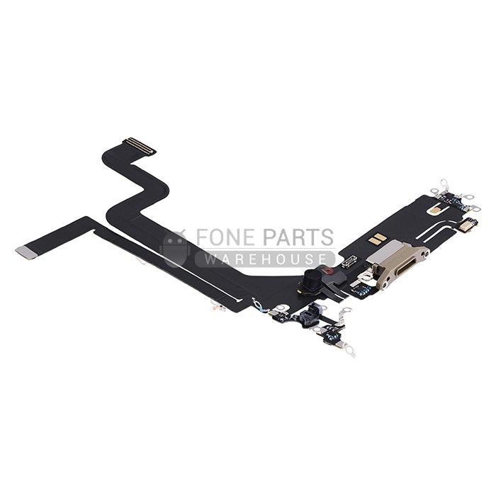 For IPhone 14 Pro Max Genuine Charging Port Flex Cable[Gold]