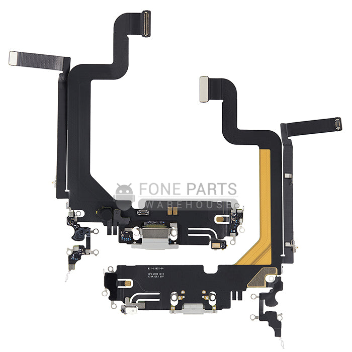 For IPhone 14 Pro Max Genuine Charging Port Flex Cable[Silver]