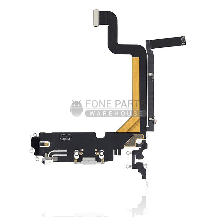 For IPhone 14 Pro Max Genuine Charging Port Flex Cable[Silver]