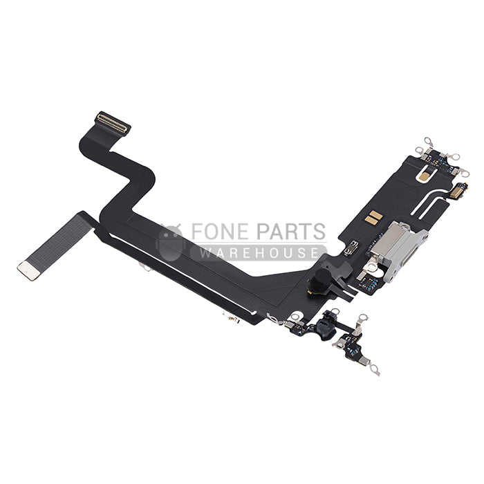 For IPhone 14 Pro Max Genuine Charging Port Flex Cable[Silver]