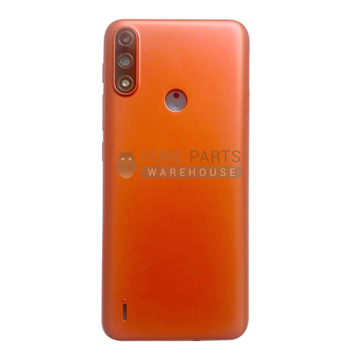 For Motorola E7 Power Replacement Battery Back Cover in [Coral Red]