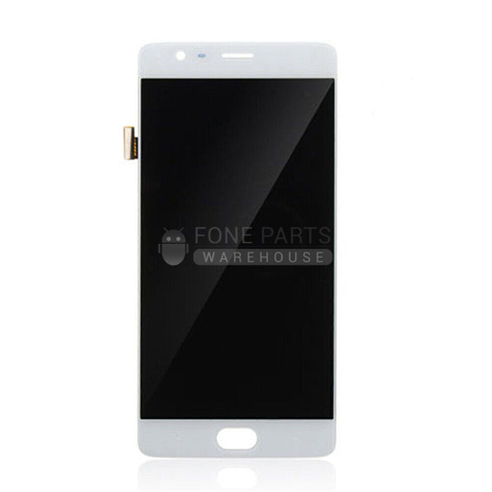 For Oneplus 3 Lcd with Digitizer [White] [AMOLED - With frame ]