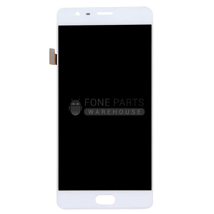 For Oneplus 3/3T Lcd Screen with Touch Digitizer[White] [AMOLED - WITHOUT FRAME ]