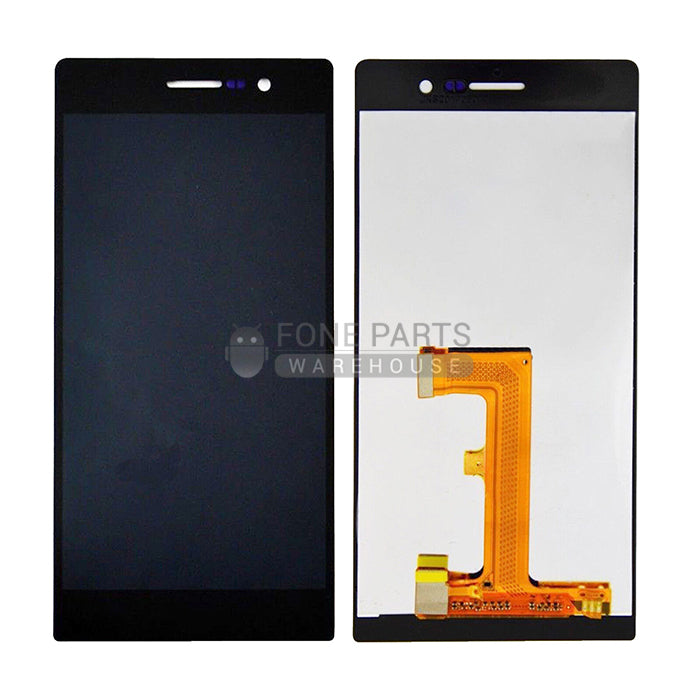 For Huawei P7 /P7 Ascend Complete Lcd with Digitizer Assembly in [Black]