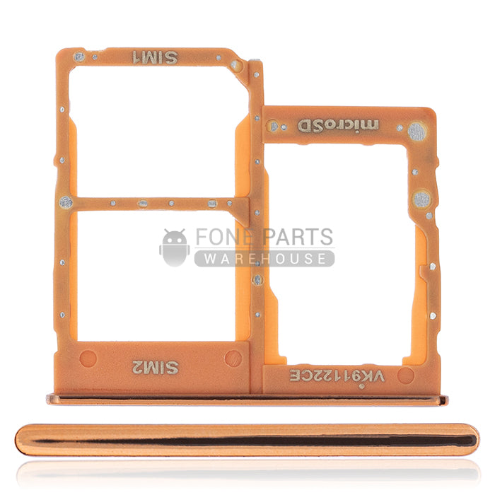 For Galaxy (A405)/A20E (A202)  Replacement Dual Sim Card Holder [Orange]