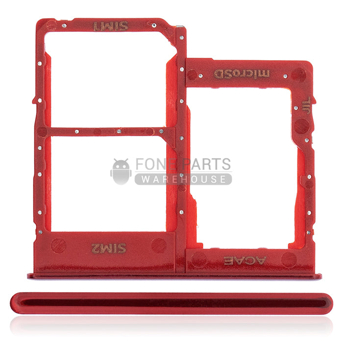 For Galaxy (A405)/A20E (A202)  Replacement Dual Sim Card Holder [Red]