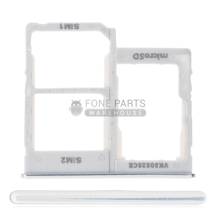 For Galaxy (A405) /A20E (A202)  Replacement Dual Sim Card Holder [White]