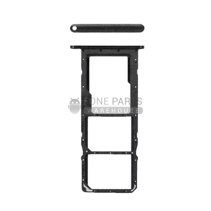 For P Smart 2021 Replacement Sim Card Holder Tray [Midnight Black]