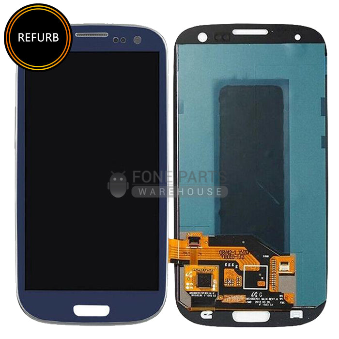 For Galaxy S3 Mini Replacement LCD Screen With Touch Digitizer Assembly and Frame (Refurbish-Original) [Blue]