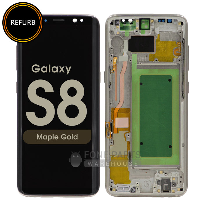 For Galaxy S8 LCD Screen With Frame and Touch Digitizer Assembly (Original Refurbish) [Gold]