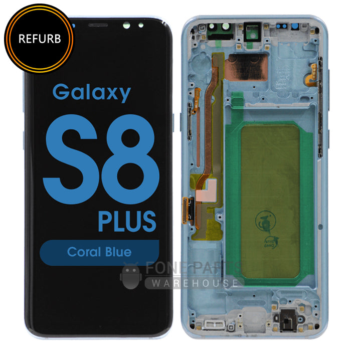 For Galaxy S8 Plus (G955) LCD Screen Digitizer Assembly Original Refurbish with Frame [Blue]