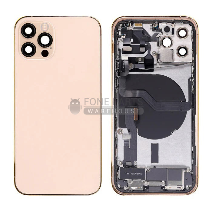 For IPhone 12 Pro Genuine Housing With Parts in [Gold] (Grade A Condition Taken From 14 Days Used Phone)