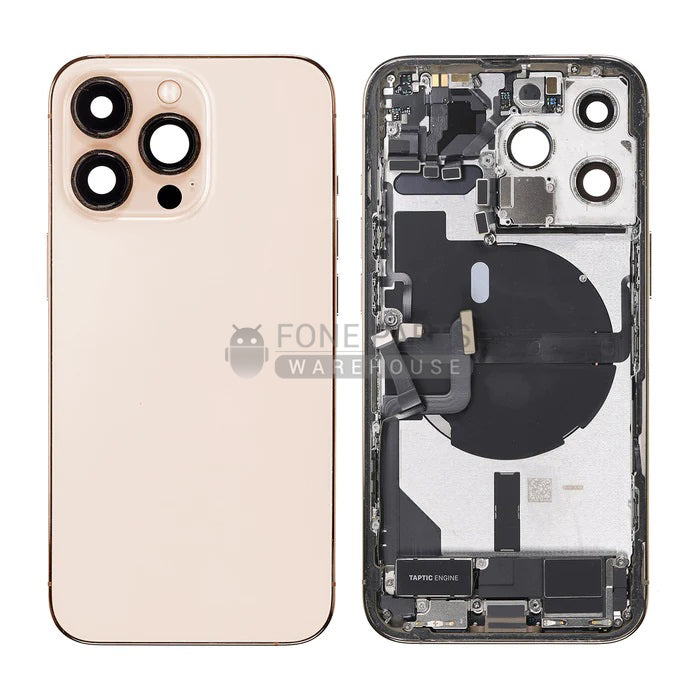 For IPhone 13 Pro Genuine Housing With Parts in [Gold] (Grade A Condition Taken From 14 Days Used Phone)