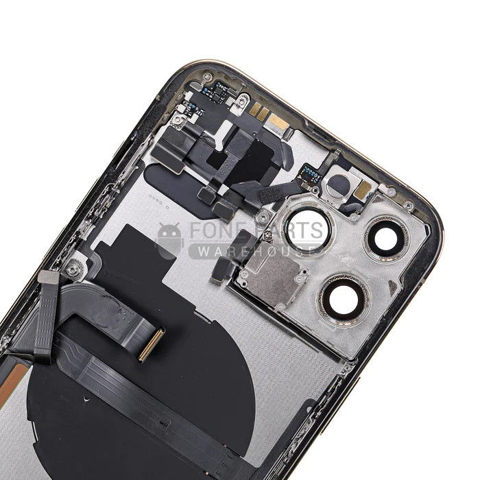 For IPhone 13 Pro Max Genuine Housing With Parts in [Gold] (Grade A Condition Taken From 14 Days Used Phone)