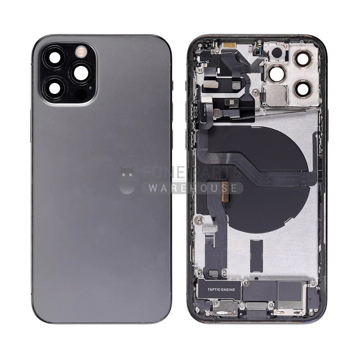 For IPhone 12 Pro Genuine Housing With Parts in [Graphite] (Grade A Condition Taken From 14 Days Used Phone)