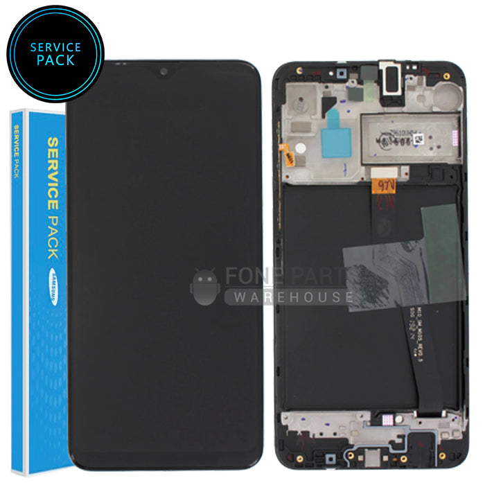 For Galaxy A10 (A105) LCD Screen With Touch Digitizer and Frame (Service Pack) [Black]