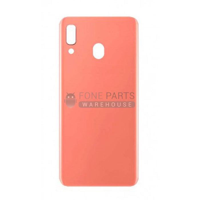 For Galaxy A20 (A205) Replacement Battery Back Cover [Coral Orange]