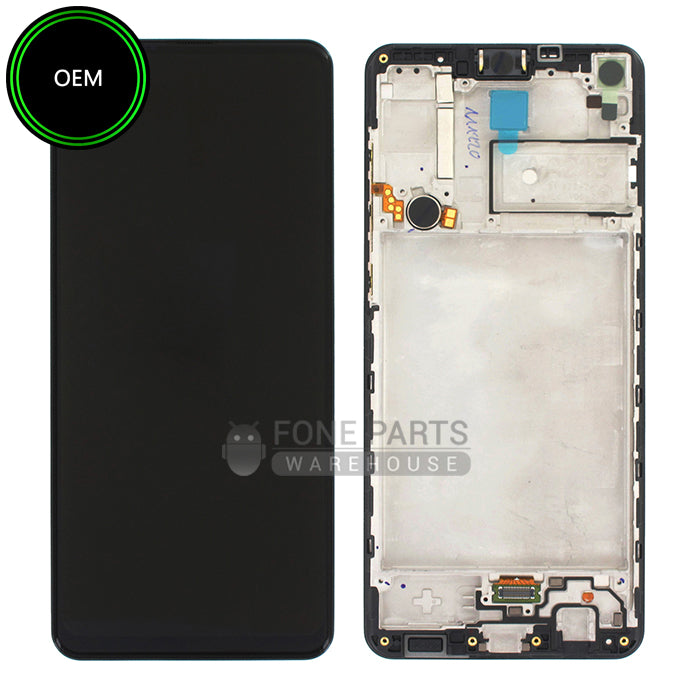 Galaxy A21s (A217) LCD Screen With Touch Digitizer Assembly and Frame (OEM)