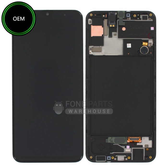 For Galaxy A30s (A-307) LCD Screen Digitizer Assembly With Frame [OEM] [Black]