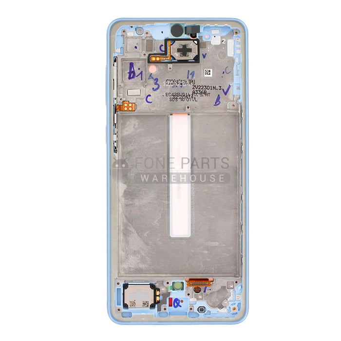 For Galaxy A33-5G (A336) LCD Screen With Touch Digitizer Assembly and Frame [Blue] (Genuine Service Pack)