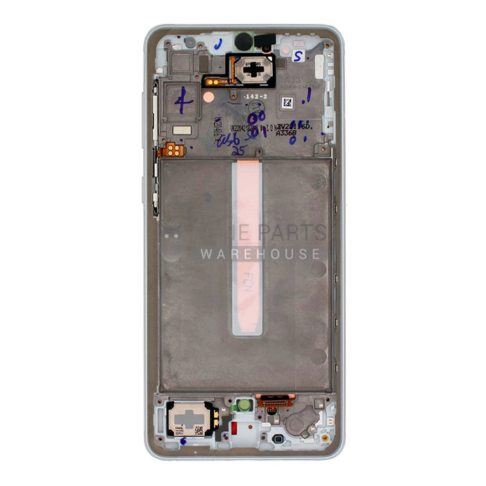 For Galaxy A33-5G (A336) LCD Screen With Touch Digitizer Assembly and Frame [White] (Genuine Service Pack)