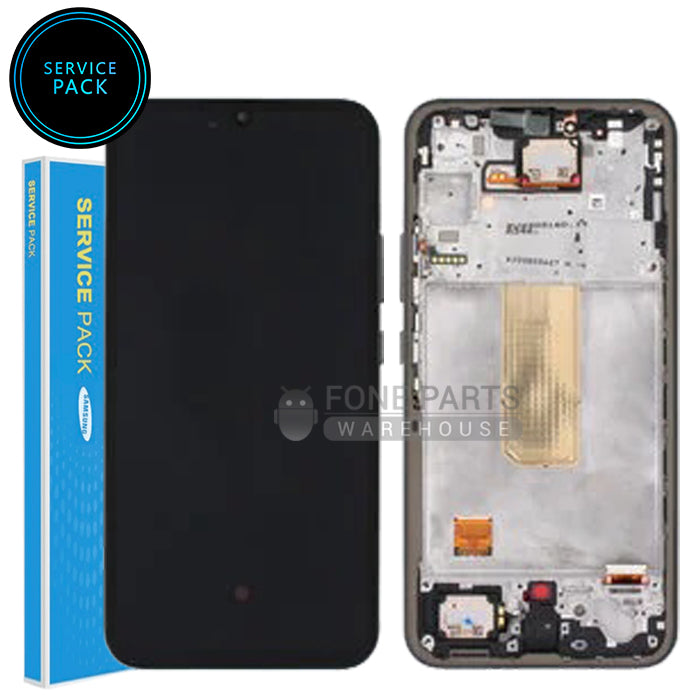 For Galaxy A34 5G (SM-A346) LCD Screen With Touch Digitizer Assembly and Frame (Genuine Service Pack) [black]