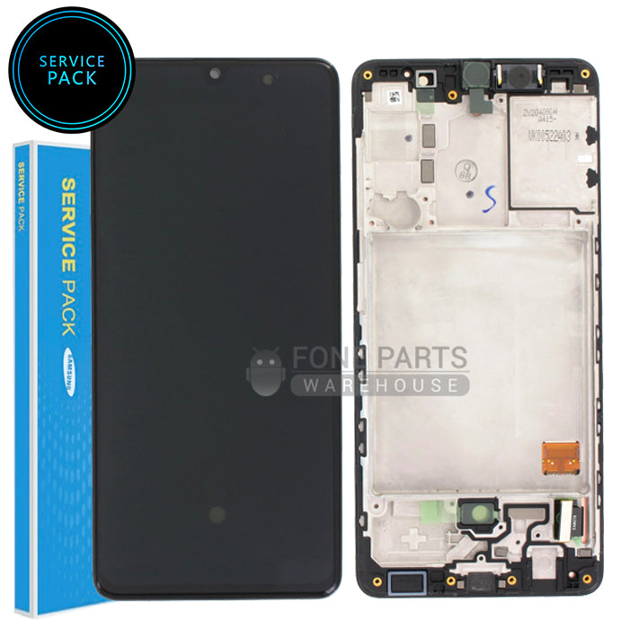 For Galaxy A41 (A415) LCD Screen With Touch Digitizer Assembly and Frame (Genuine Service Pack)