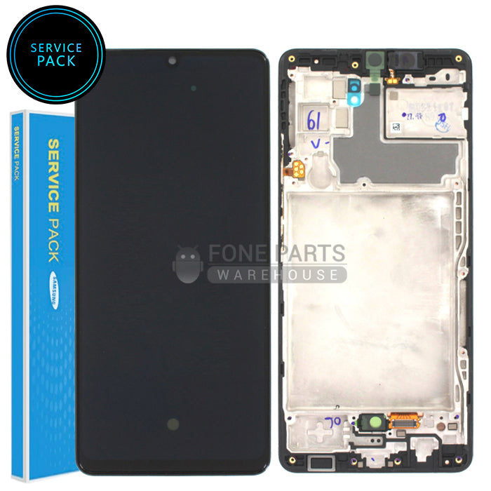 For Galaxy A42/5G (A426) LCD Screen With Touch Digitizer Assembly and Frame (Genuine Service Pack)