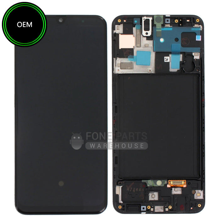 For Galaxy A50(A505) Replacement LCD Screen Touch Digitizer Assembly With Frame [OEM][Big]