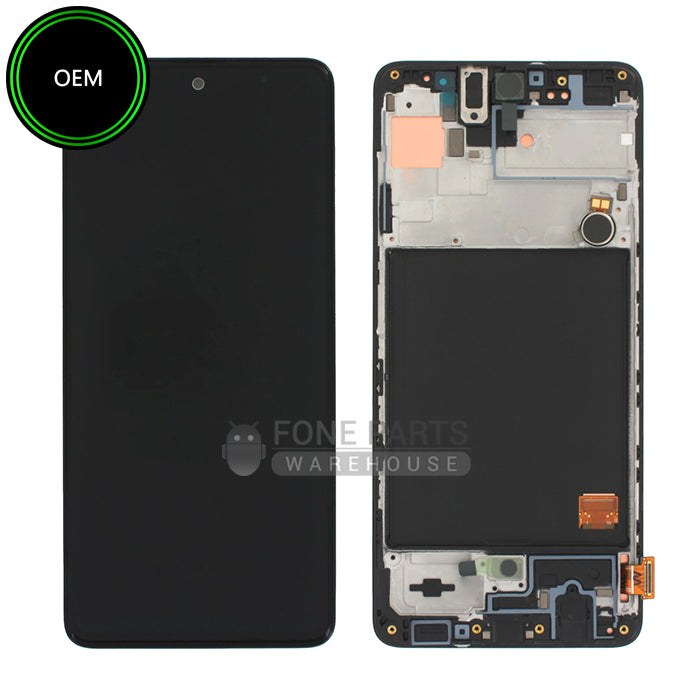 For Galaxy A51 (A515) LCD Screen With Touch Digitizer Assembly and Frame [Big] (OEM)