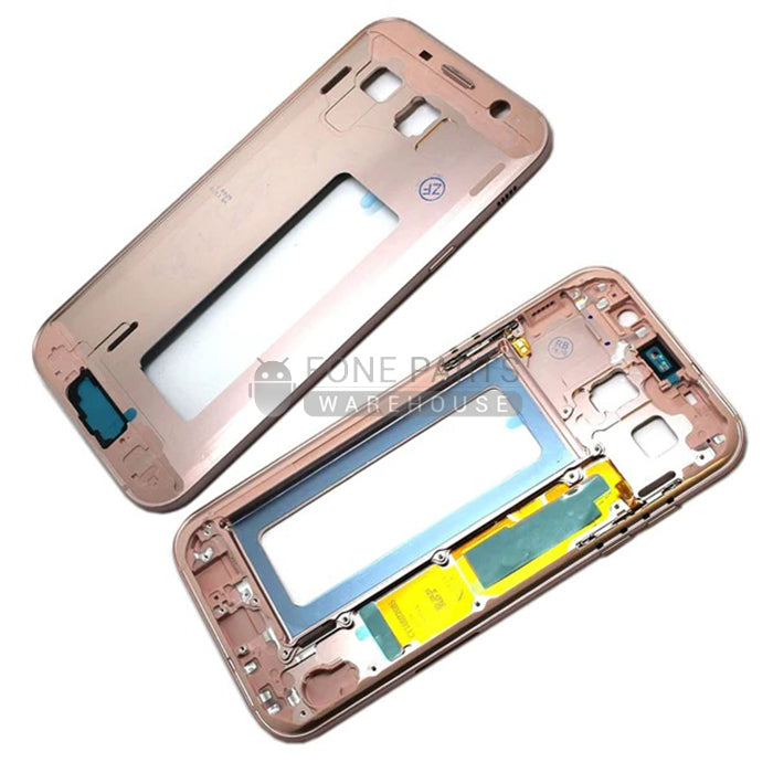 For Galaxy A7-2017 (A-720) Replacement Frame Bezel in [Pink]