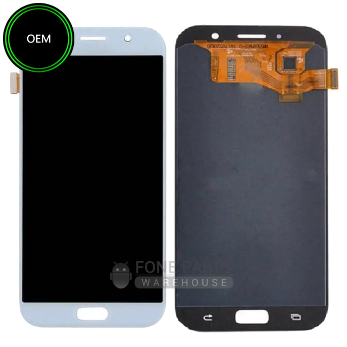 For Galaxy A7-2017 (A-720) Replacement LCD Screen with Touch Digitizer Assembly (OEM) [Light Blue]