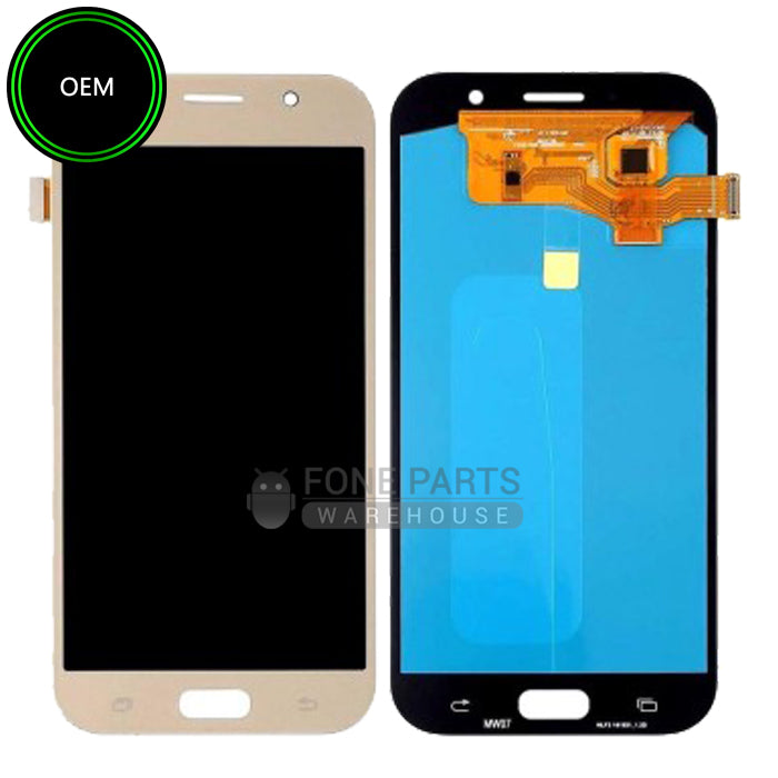 For Galaxy A7-2017 (A-720) Replacement LCD Screen with Touch Digitizer Assembly (OEM) [Gold]