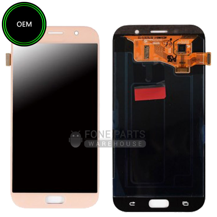 For Galaxy A7-2017 (A-720) Replacement LCD Screen with Touch Digitizer Assembly (OEM) [Pink]