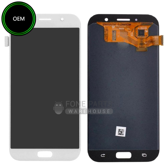 For Galaxy A7-2017 (A-720) Replacement LCD Screen with Touch Digitizer Assembly (OEM) [White]