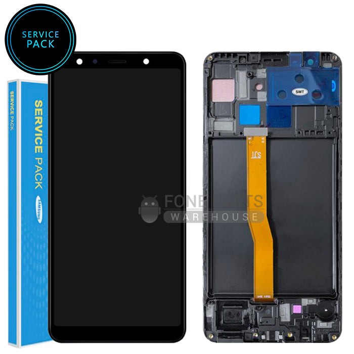 For Galaxy A7-2018 (A750) Replacement LCD Screen With Touch Digitizer Assembly (Genuine Service Pack) [Black]